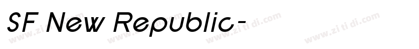 SF New Republic字体转换